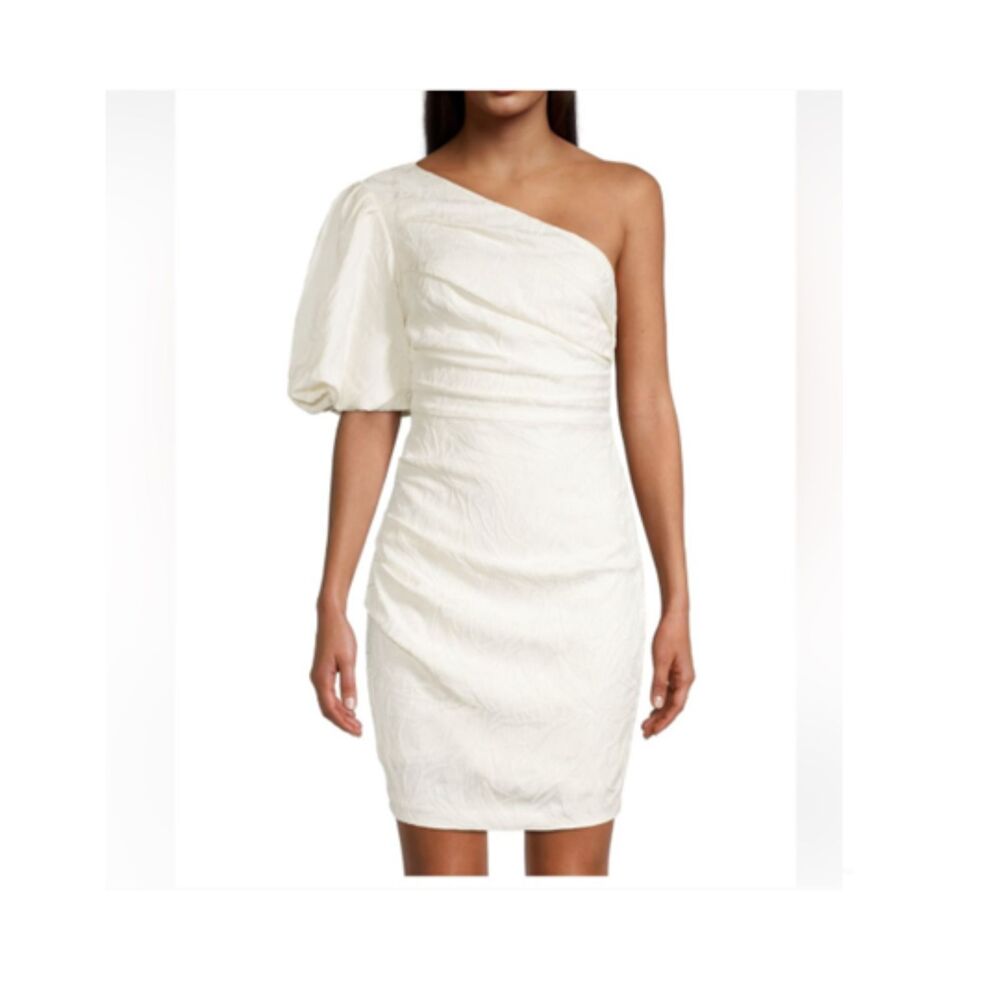 One33 Social Jacquard One-Sleeve Mini Dress Size 2